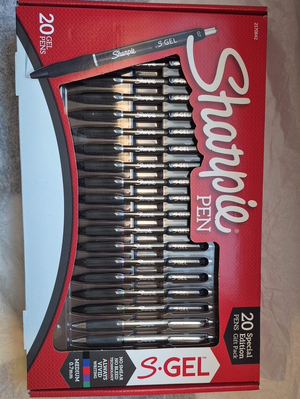 NIB Sharpie S-Gel Medium Point 0.7mm Gel Pens - 20 Count Gift Pack